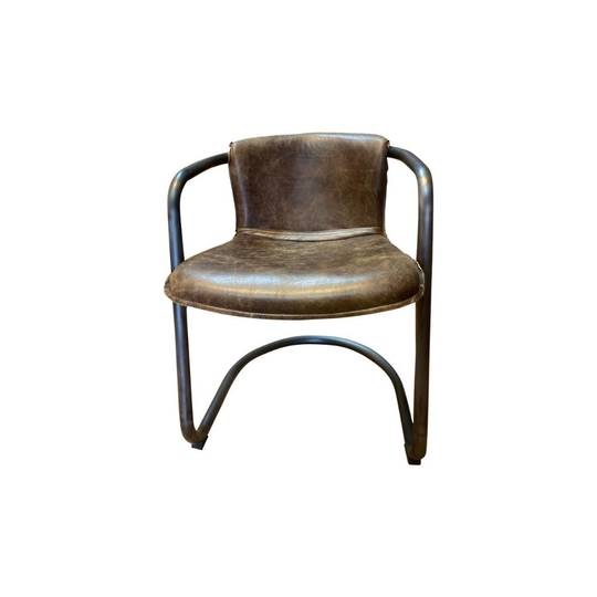 Cremona Leather Chair with Steel Frame